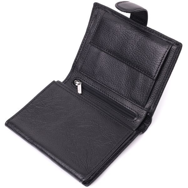 Солидный мужской бумажник из натуральной кожи ST Leather 22467 Черный 22467 фото