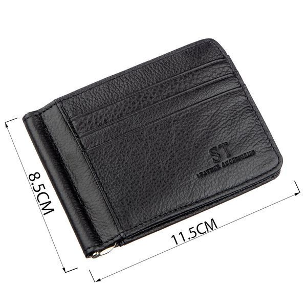 Чоловічий зажим з кишенями для карток ST Leather 18940 Чорний 18940 фото