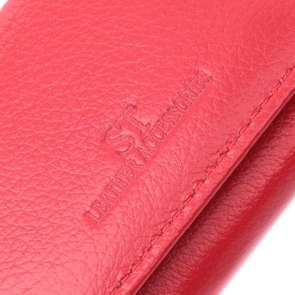 Маленький удобный кошелек с монетницей из натуральной кожи ST Leather 22741 Красный 22741 фото