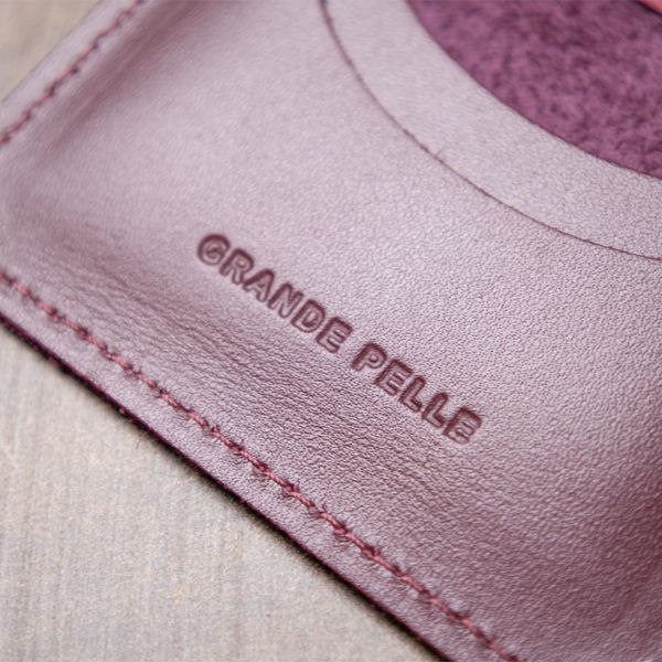 Шкіряна обкладинка для автодокументів GRANDE PELLE 11491 Бордовий 11491 фото