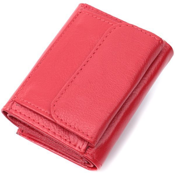 Маленький удобный кошелек с монетницей из натуральной кожи ST Leather 22741 Красный 22741 фото