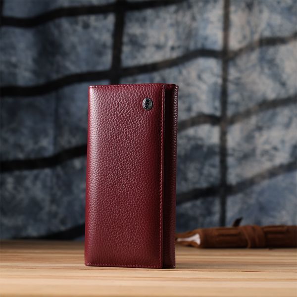 Практичний гаманець для жінок із натуральної шкіри ST Leather 23098 Бордовий 23098 фото