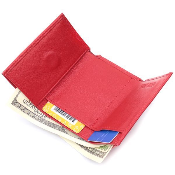 Маленький удобный кошелек с монетницей из натуральной кожи ST Leather 22741 Красный 22741 фото