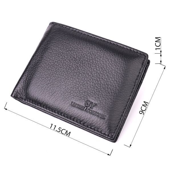 Зручне чоловіче портмоне з натуральної шкіри ST Leather 22482 Чорний 22482 фото