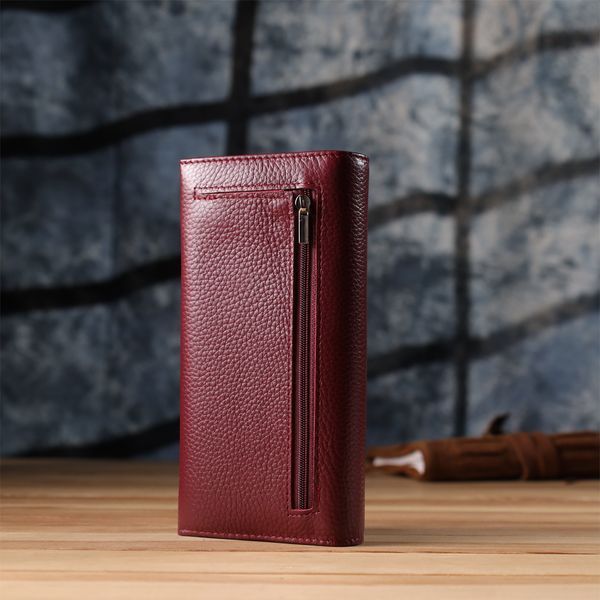 Практичний гаманець для жінок із натуральної шкіри ST Leather 23098 Бордовий 23098 фото
