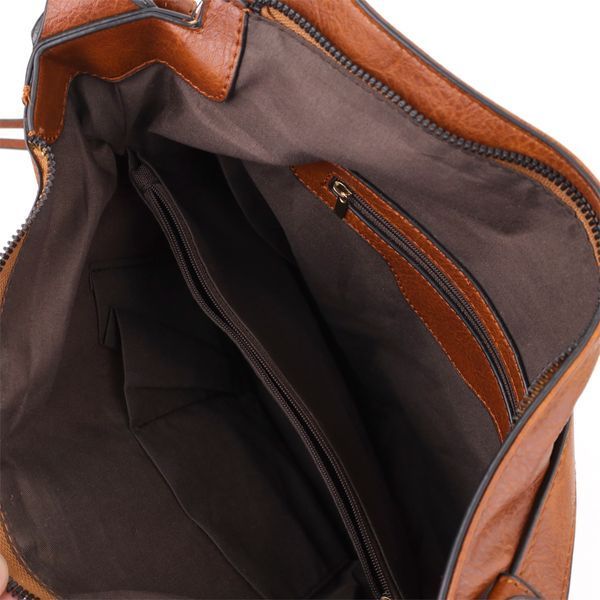 Жіноча сумка великого розміру з екошкіри Vintage sale_15140 Коричневий sale_15140 фото