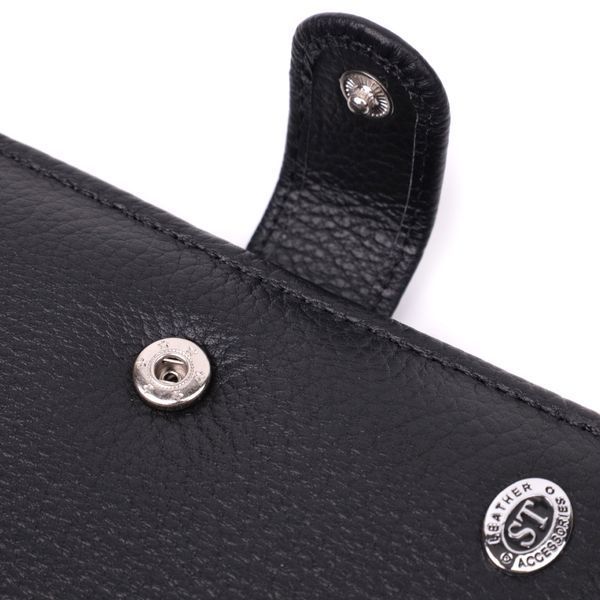 Солидный мужской бумажник из натуральной кожи ST Leather 22467 Черный 22467 фото
