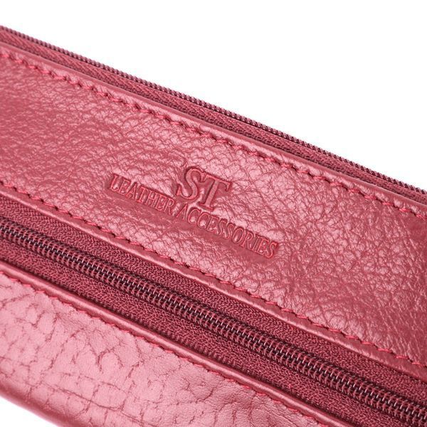 Кожаная ключница на молнии ST Leather 22558 Бордовый 22558 фото