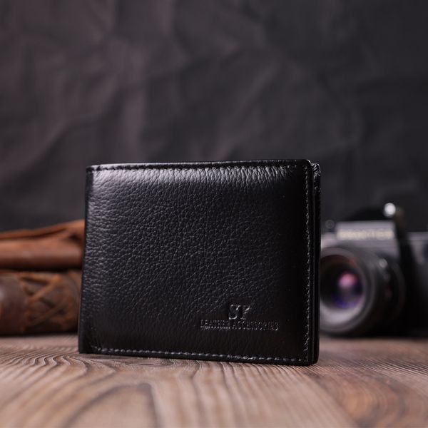 Зручне чоловіче портмоне з натуральної шкіри ST Leather 22482 Чорний 22482 фото