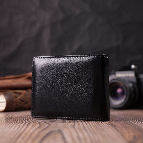 Зручне чоловіче портмоне з натуральної шкіри ST Leather 22482 Чорний 22482 фото