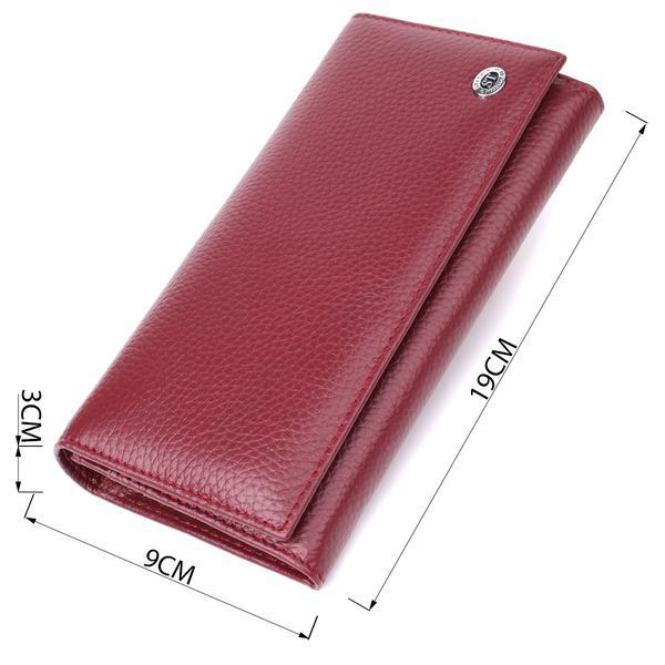 Практичний гаманець для жінок із натуральної шкіри ST Leather 23098 Бордовий 23098 фото