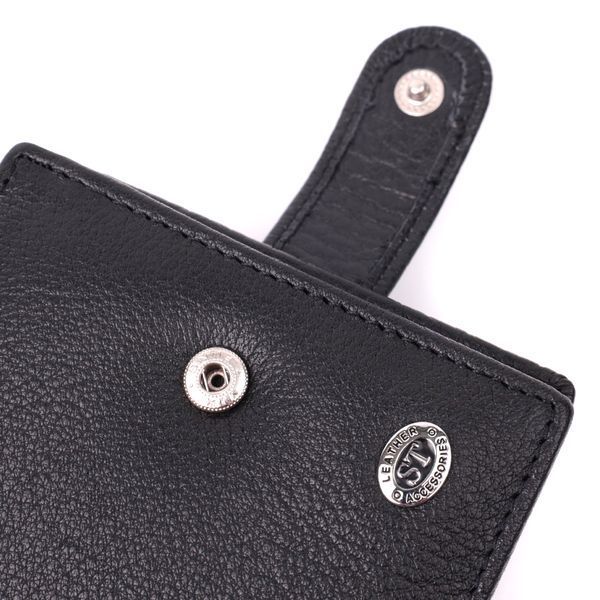 Чоловічий гаманець середнього розміру з натуральної шкіри ST Leather 22484 Чорний 22484 фото