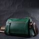 Жіноча сумка з оригінальною прикрасою з натуральної шкіри Vintage 22261 Зелена 22261 фото 10