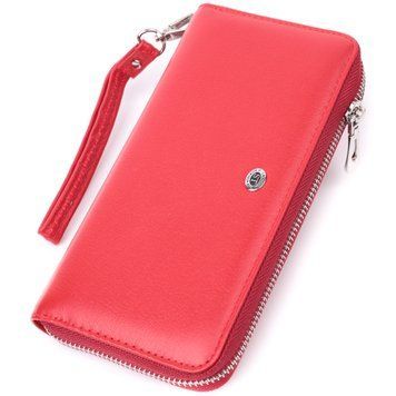 Стильный кошелек-клатч для женщин на одно отделение из натуральной кожи ST Leather 22561 Красный 22561 фото