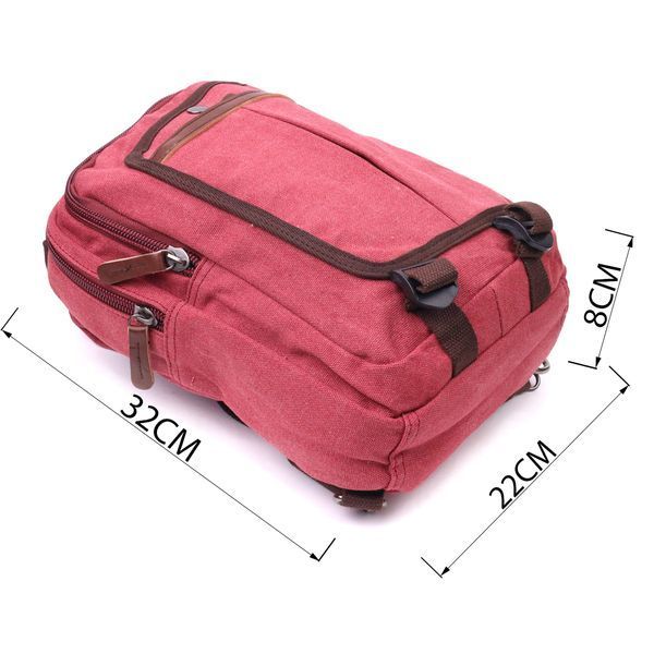 Оригинальный рюкзак из текстиля 21256 Vintage Малиновый 21256 фото
