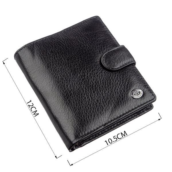 Невеликий шкіряний гаманець для чоловіків ST Leather 18832 Чорний 18832 фото