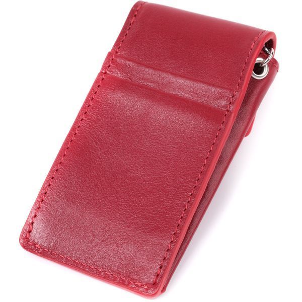 Яркая женская ключница футляр из натуральной кожи GRANDE PELLE 22569 Красный 22569 фото