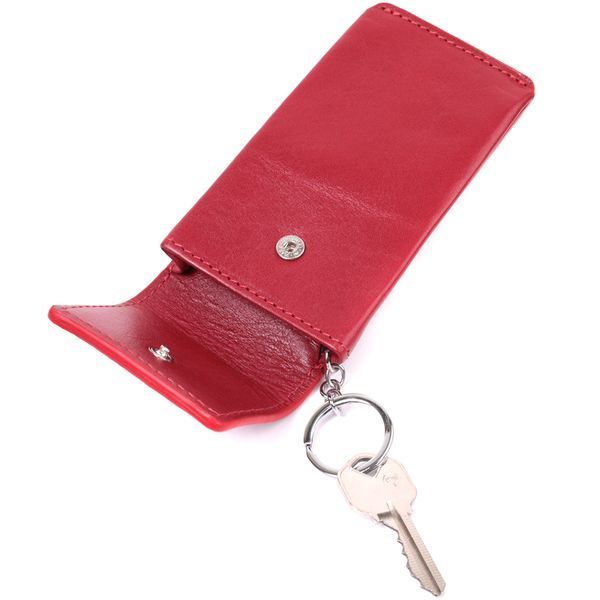 Яркая женская ключница футляр из натуральной кожи GRANDE PELLE 22569 Красный 22569 фото