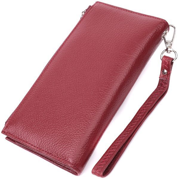 Вертикальний жіночий гаманець-клатч із натуральної шкіри ST Leather 22535 Бордовий 22535 фото
