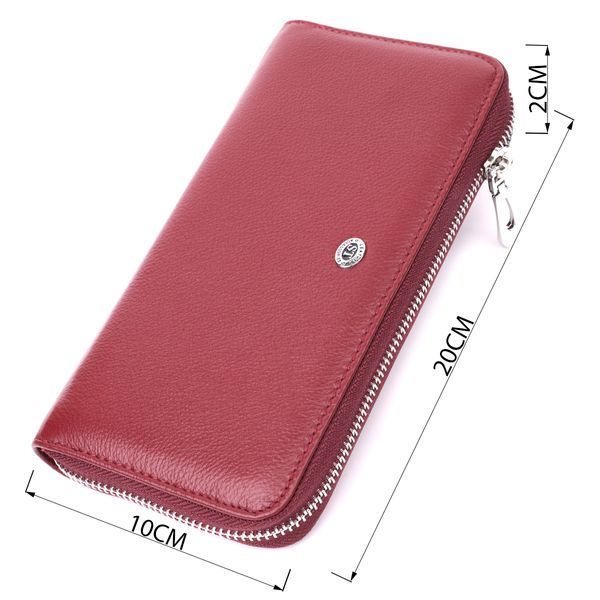 Кошелек-клатч для женщин на одно отделение из натуральной кожи ST Leather 22560 Бордовый 22560 фото