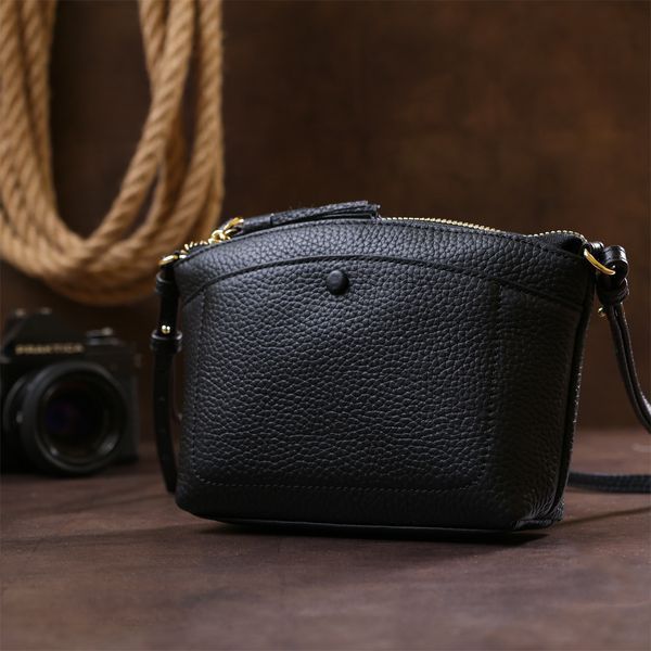 Жіноча шкіряна сумка Vintage 20488 Чорний 20488 фото