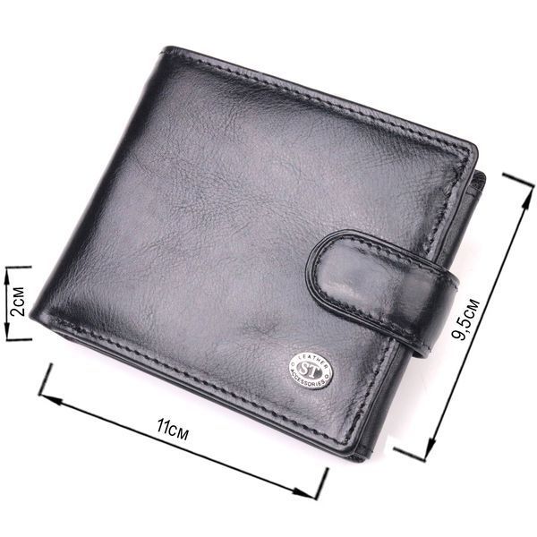 Класичний чоловічий гаманець із натуральної шкіри ST Leather 19407 Чорний 19407 фото