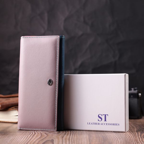 Жіночий практичний гаманець з натуральної шкіри ST Leather 22521 Різнокольоровий 22521 фото