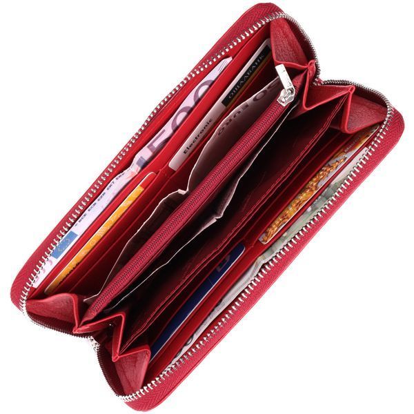Стильный кошелек-клатч для женщин на одно отделение из натуральной кожи ST Leather 22561 Красный 22561 фото