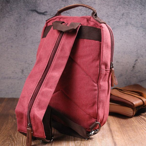 Оригинальный рюкзак из текстиля 21256 Vintage Малиновый 21256 фото