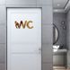 Зеркальный декор акриловый самоклеющийся WC золото, 3шт (D) SW-00002525 SW-00002525 фото 5