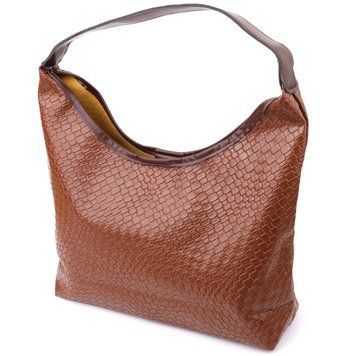 Жіноча сумка з переплетеної екошкіри Vintage sale_15142 Коричневий sale_15142 фото
