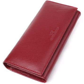 Елегантний гаманець у два складення з натуральної шкіри ST Leather 23065 Бордовий 23065 фото
