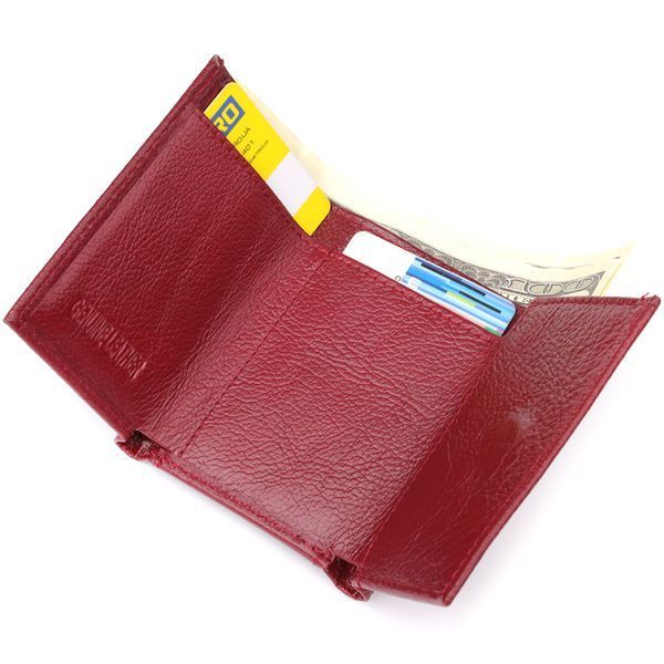 Мініатюрний жіночий гаманець із натуральної шкіри ST Leather 23082 Бордовий 23082 фото