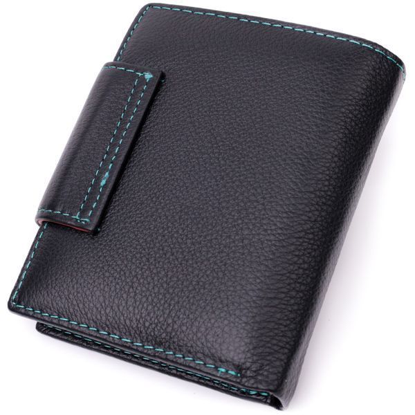Портмоне для женщин в классическом цвете с интересной монетницей ST Leather 19449 Черный 19449 фото