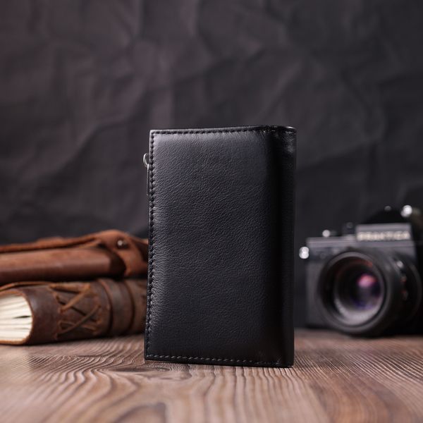 Кожаный женский кошелек в три сложения ST Leather 22488 Черный 22488 фото