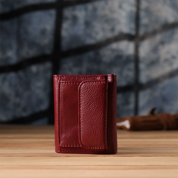 Мініатюрний жіночий гаманець із натуральної шкіри ST Leather 23082 Бордовий 23082 фото