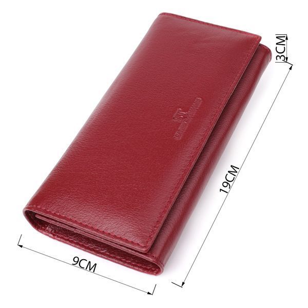 Елегантний гаманець у два складення з натуральної шкіри ST Leather 23065 Бордовий 23065 фото