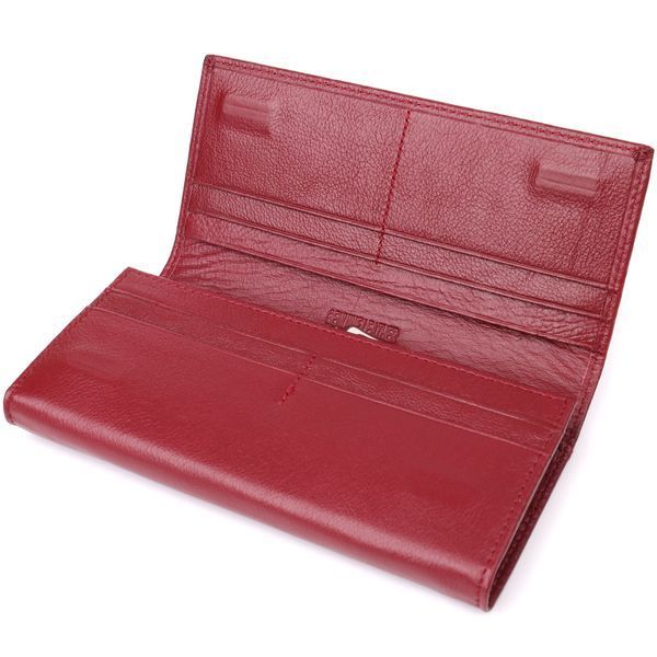 Елегантний гаманець у два складення з натуральної шкіри ST Leather 23065 Бордовий 23065 фото