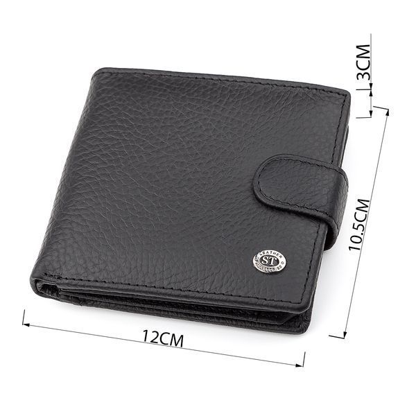Чоловічий гаманець ST Leather 18345 (ST153) шкіряний Чорний 18345 фото