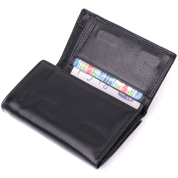 Кожаный женский кошелек в три сложения ST Leather 22488 Черный 22488 фото