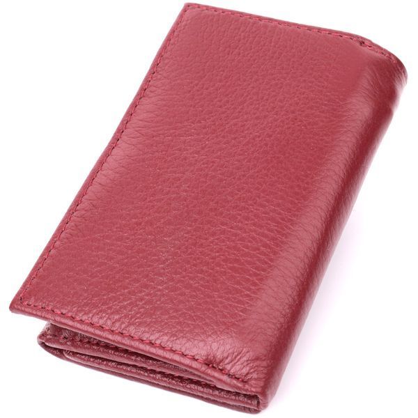 Шкіряний жіночий гаманець у три додавання ST Leather 22489 Бордовий 22489 фото