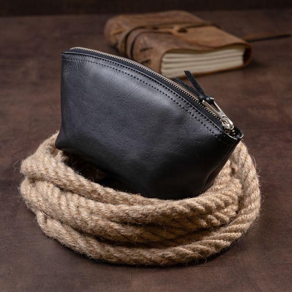 Жіноча косметичка зі шкіри Amelin GRANDE PELLE 11302 Чорна 11302 фото