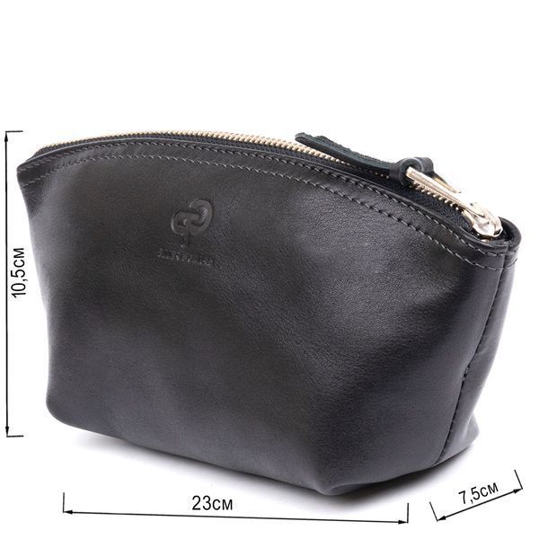 Жіноча косметичка зі шкіри Amelin GRANDE PELLE 11302 Чорна 11302 фото
