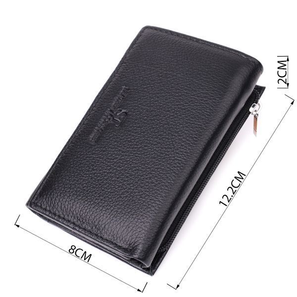 Кожаный женский кошелек в три сложения ST Leather 22488 Черный 22488 фото