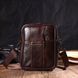 Компактная сумка мужская на пояс из натуральной кожи 21484 Vintage Коричневая 21484 фото 8