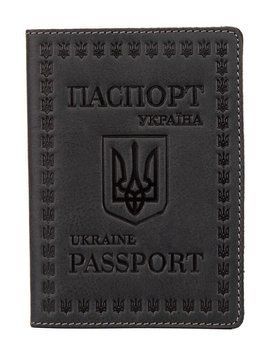 Шкіряна обкладинка для паспорта європейської якості Shvigel 16132 Сірий 16132 фото