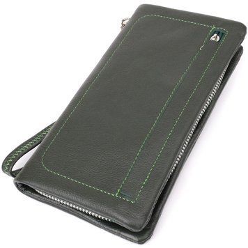 Стильний гаманець для жінок з відділенням під телефон ST Leather 23103 Зелений 23103 фото