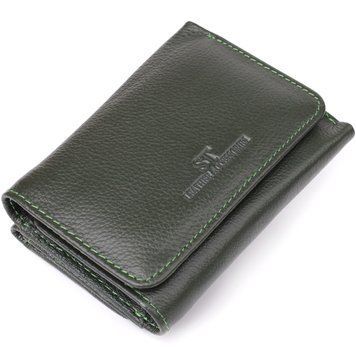 Маленький гаманець зручного формату із натуральної шкіри ST Leather 23076 Зелений 23076 фото