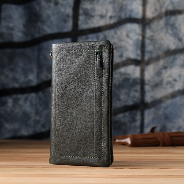 Стильный кошелек-клатч для женщин с отделением под телефон ST Leather 23103 Зеленый 23103 фото