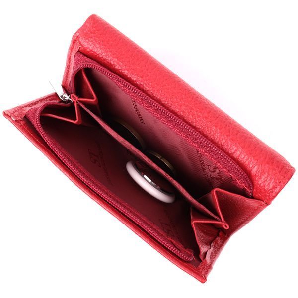 Кожаный удобный женский кошелек в три сложения ST Leather 22490 Красный 22490 фото